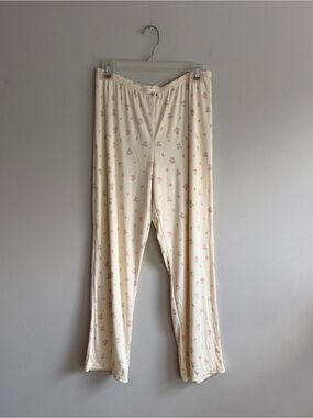 Laura Ashley Floral Ribbed Stretchy Pajama Pants S